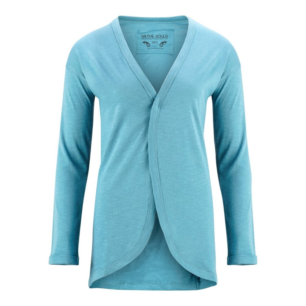 fair trade und organic, Slub Cardigan aus Bio Baumwolle, nachhaltig und vegan hergestellt