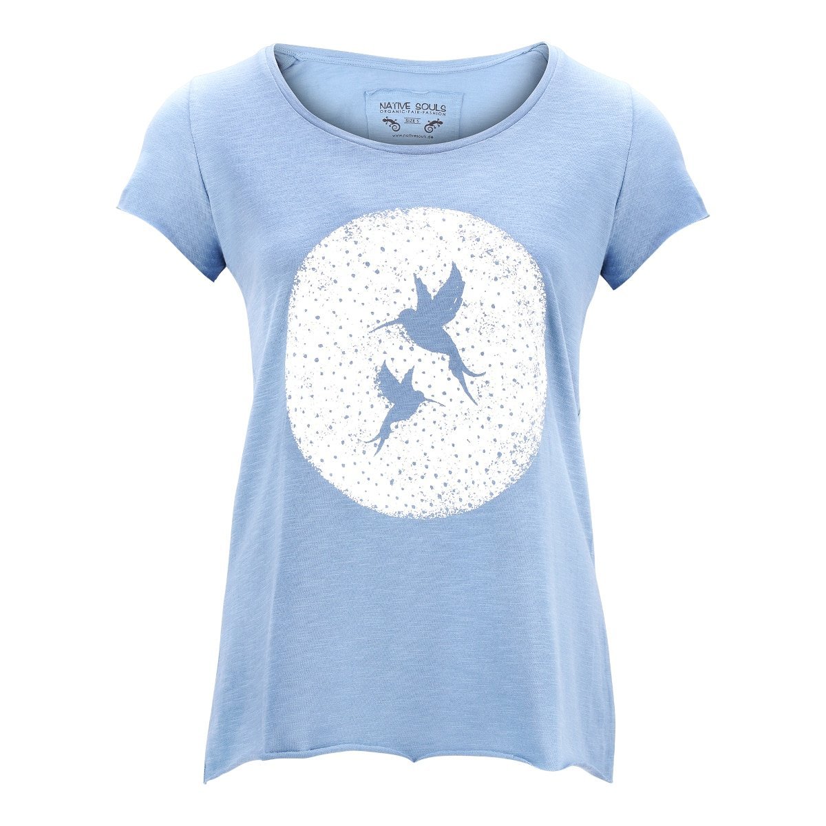 Kolibri blue T-Shirt Slub – light 2 – Damen