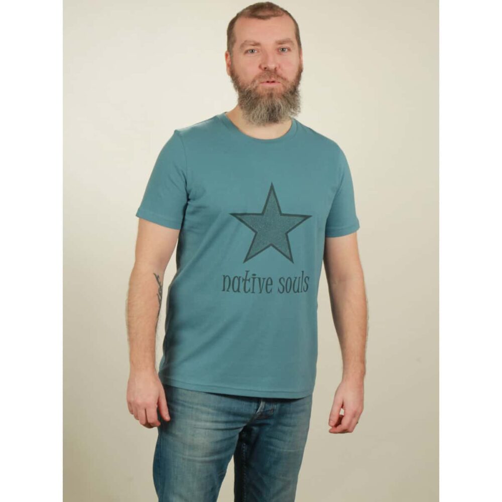 t-shirt herren star light blue