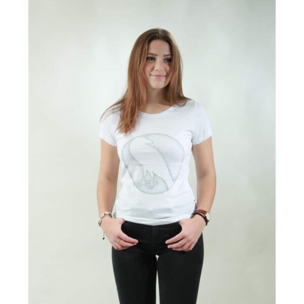 t-shirt damen crows white