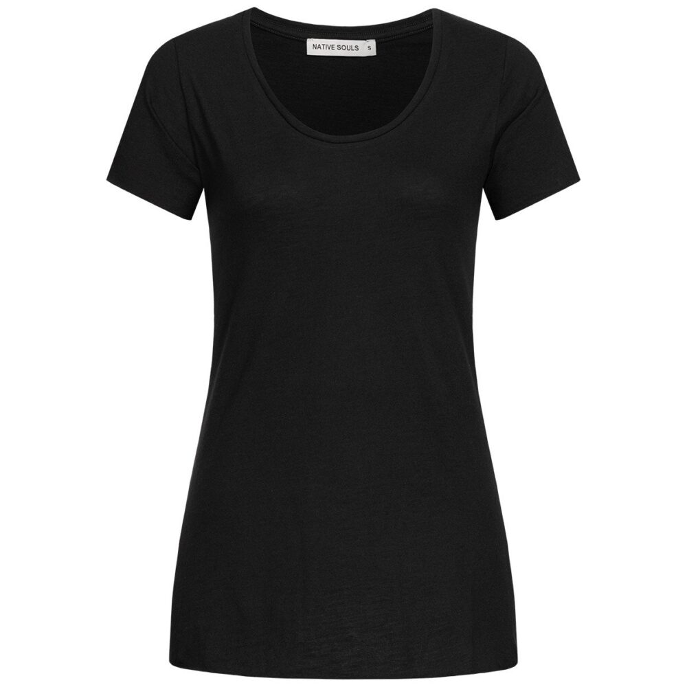 Slub Shirt Damen - A-Form - black
