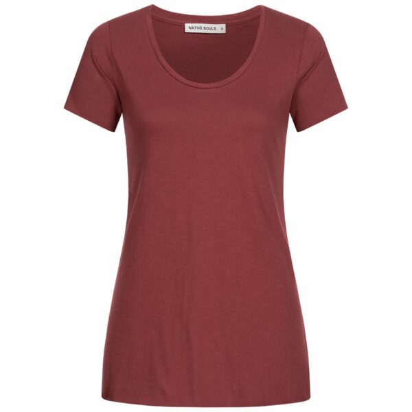 Slub Shirt Damen - A-Form - wine red