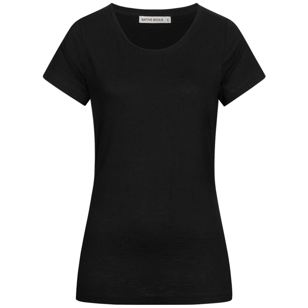 Slub T-Shirt Damen - Basic - black