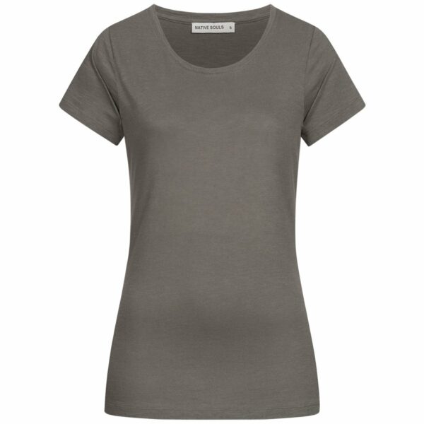 Slub T-Shirt Damen - Basic - dark grey