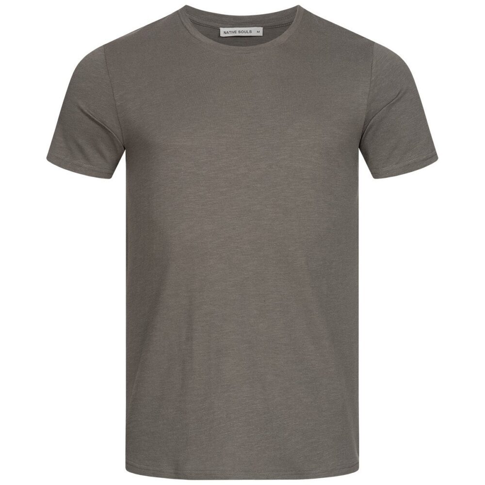 Slub T-Shirt Herren - Basic - dark grey