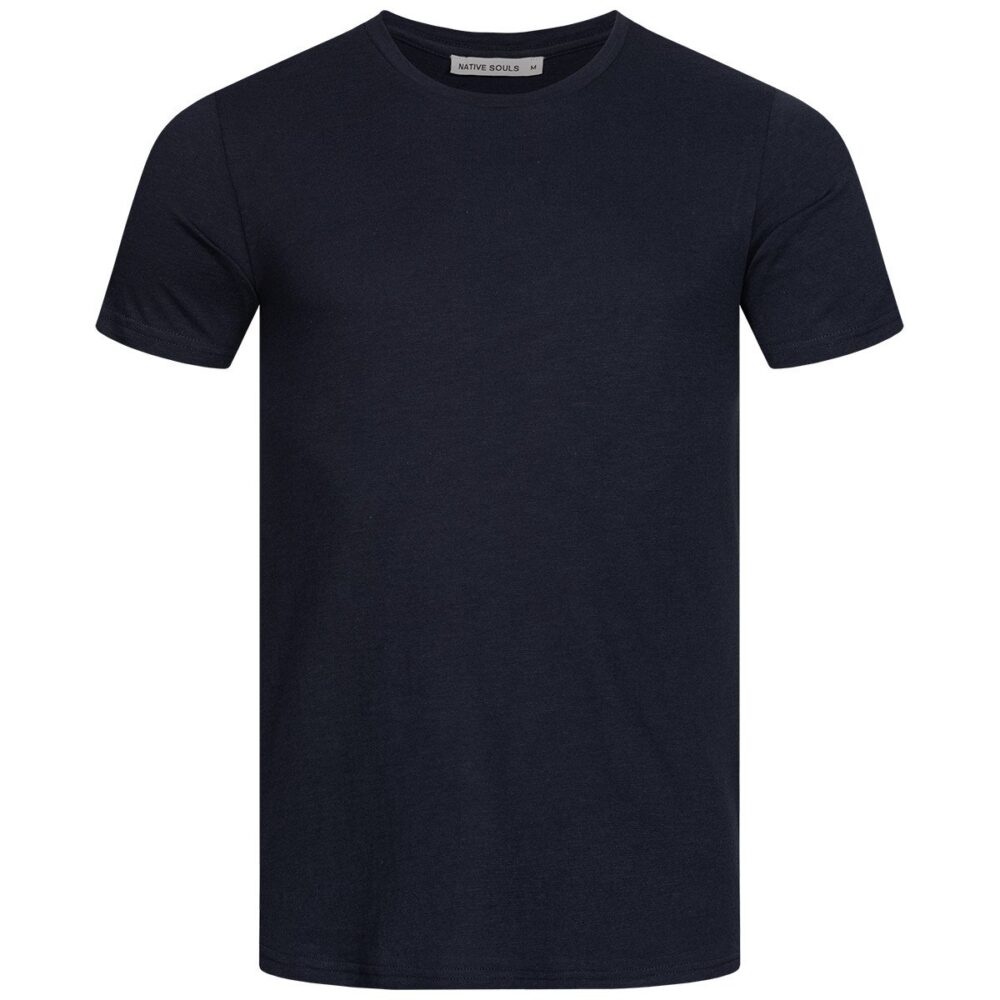 Slub T-Shirt Herren - Basic - navy