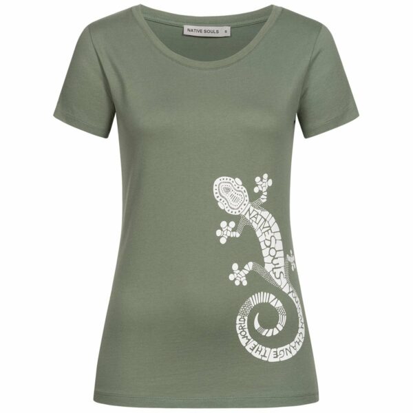 T-Shirt Damen - Gecko - moss green