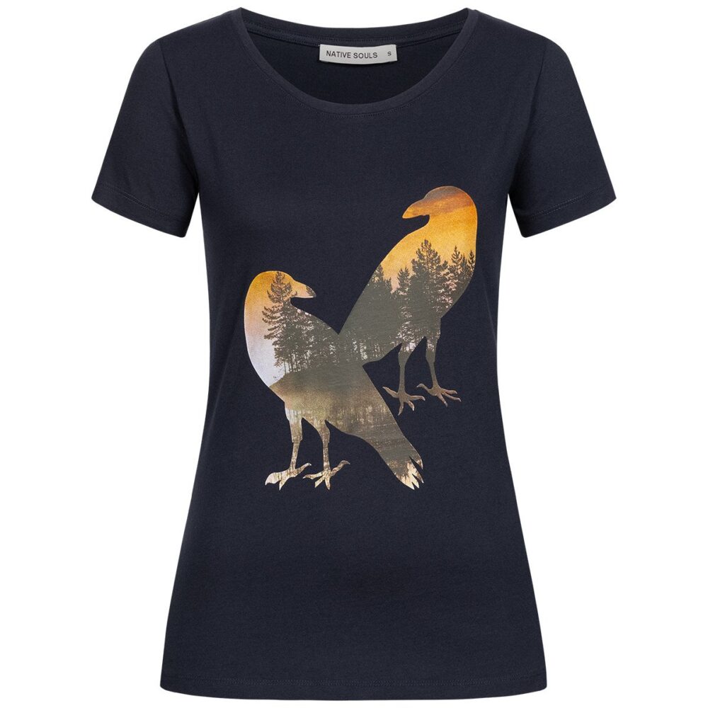 T-Shirt Damen - Two Crows - navy