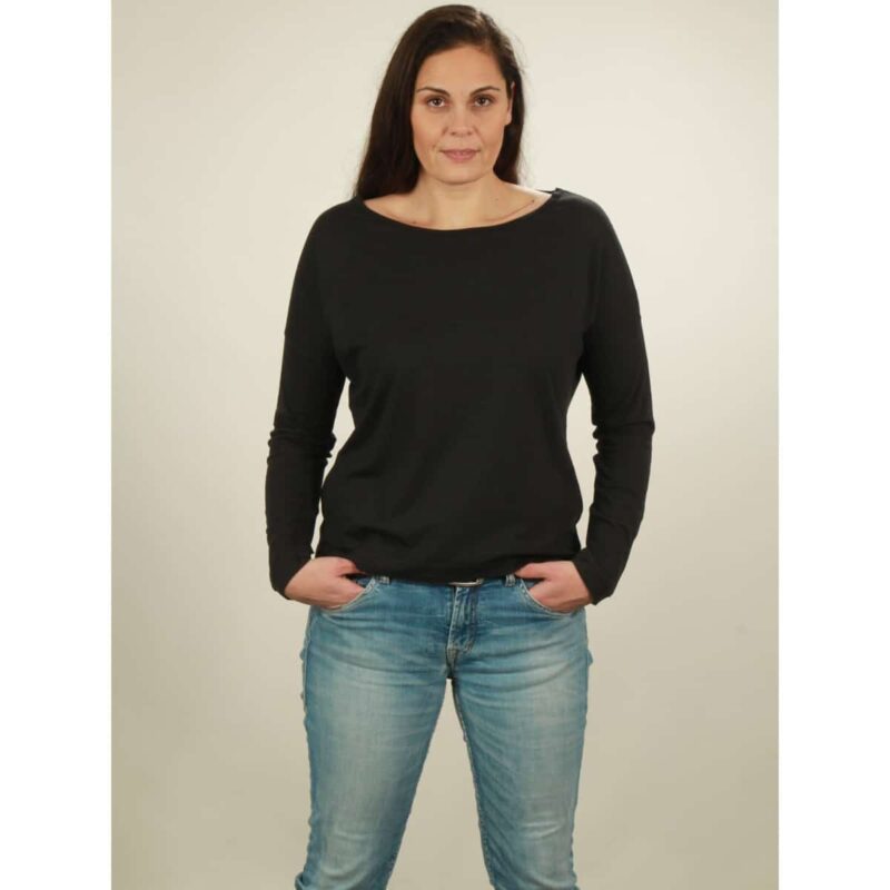 oversize longsleeve damen black