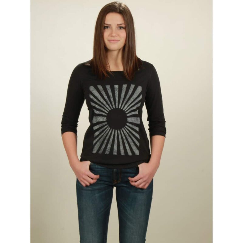 3/4 longsleeve damen sun black