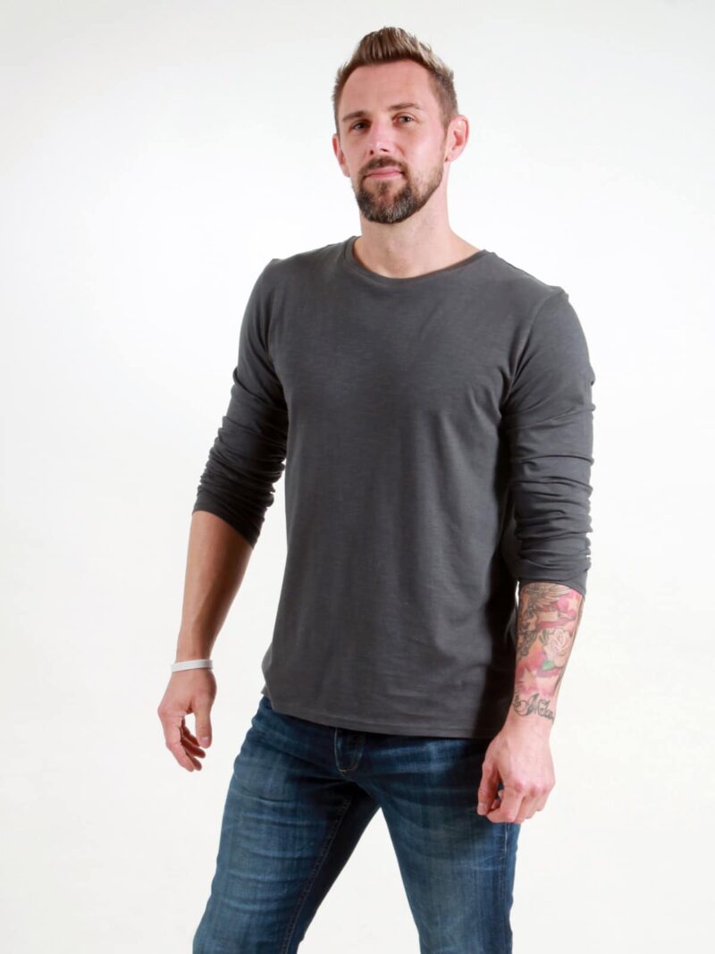 Basic Longsleeve Man dark grey