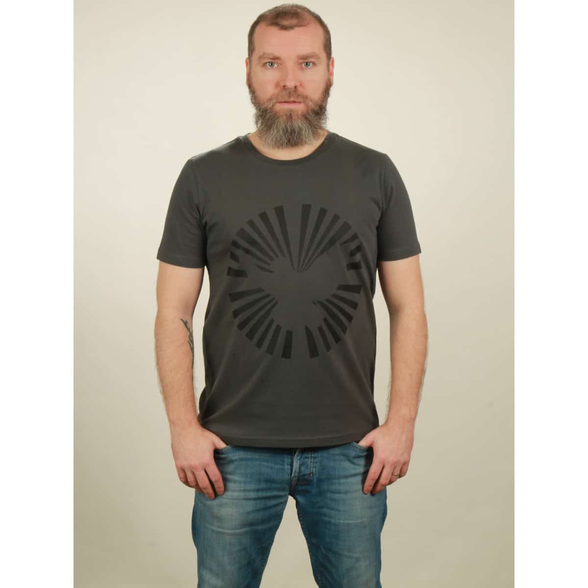 t-shirt herren dove sun dark grey