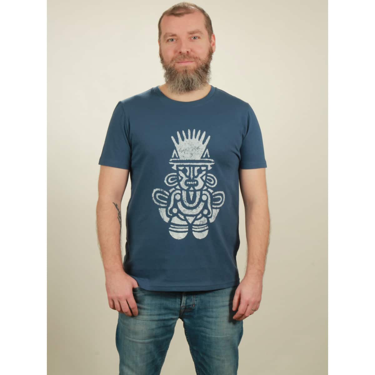 t-shirt herren inka dark blue
