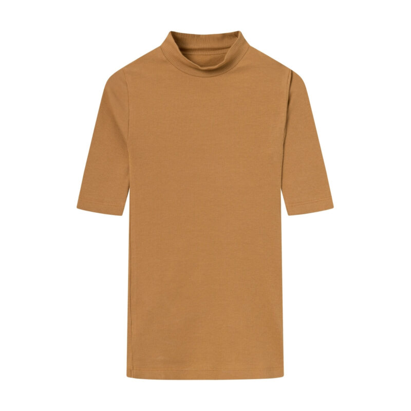Rib Shirt High Neck buttercream