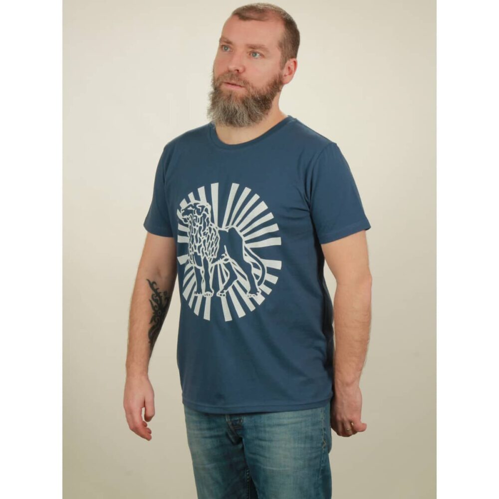 t-shirt herren lion sun dark blue