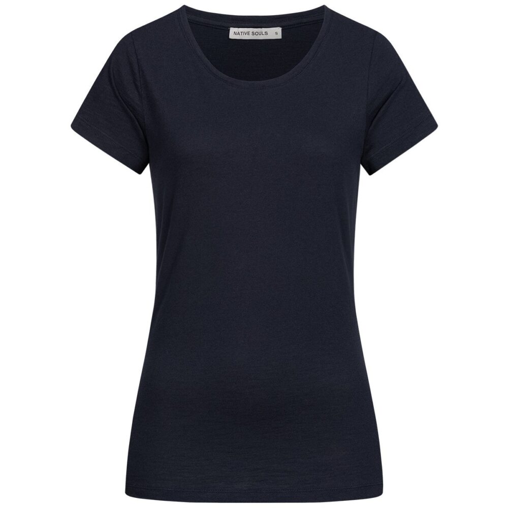 Slub T-Shirt Damen - Basic - navy