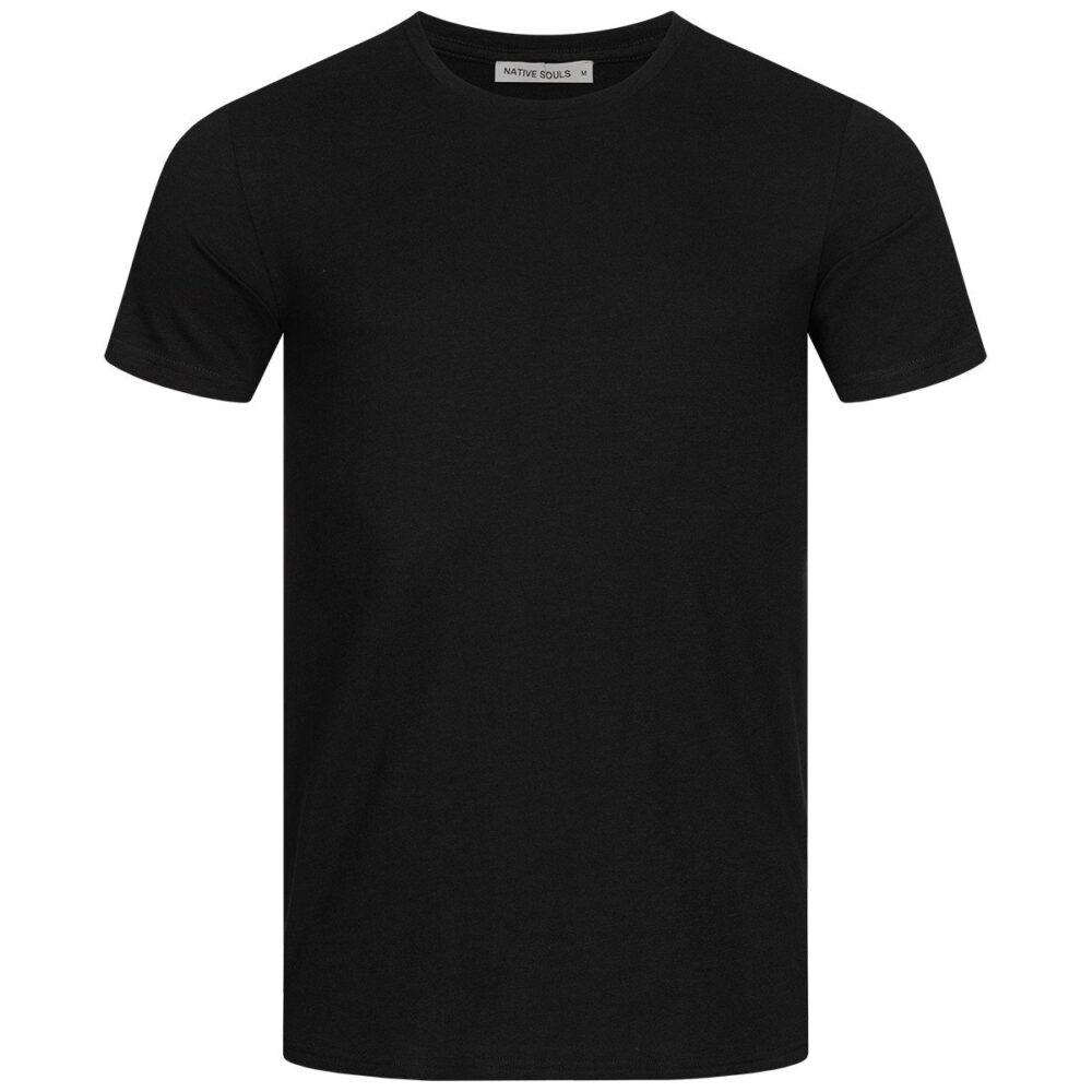 Slub T-Shirt Herren - Basic - black