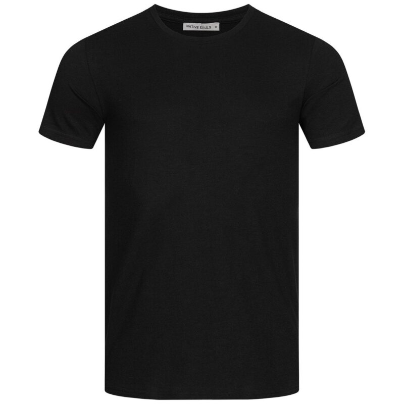 Slub T-Shirt Herren - Basic - black