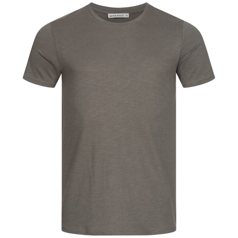 Slub T-Shirt Herren - Basic - dark grey