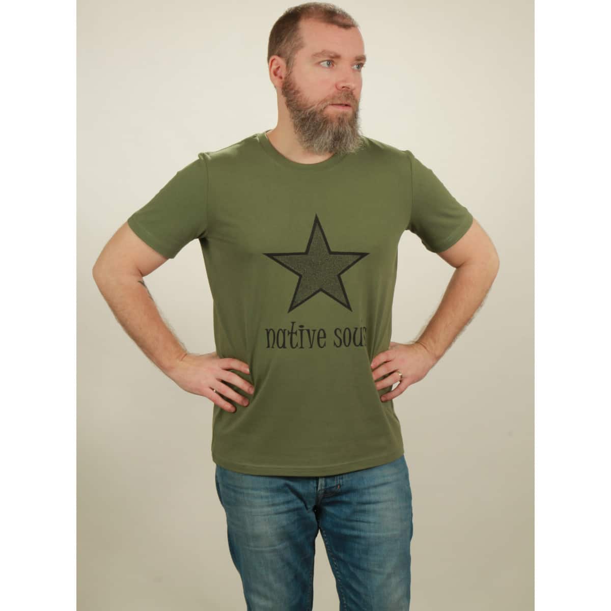 t-shirt herren star green