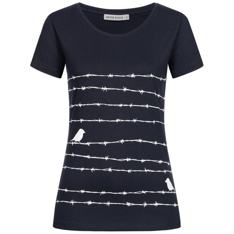 T-Shirt Damen - Barbwire - navy
