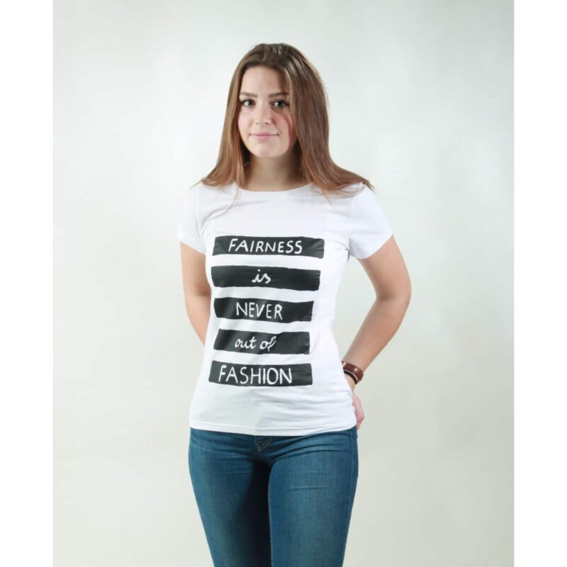 t-shirt damen fair white