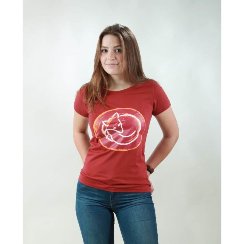 t-shirt damen fox red