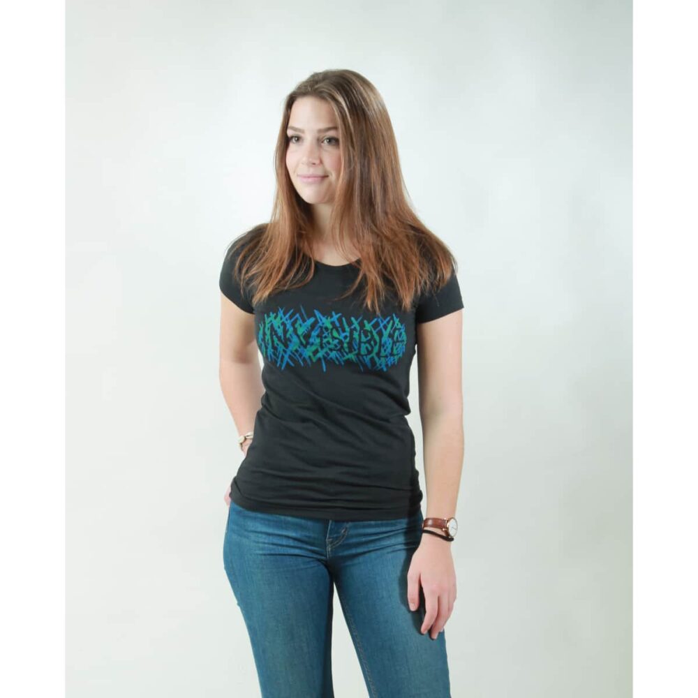 t-shirt damen invisible black