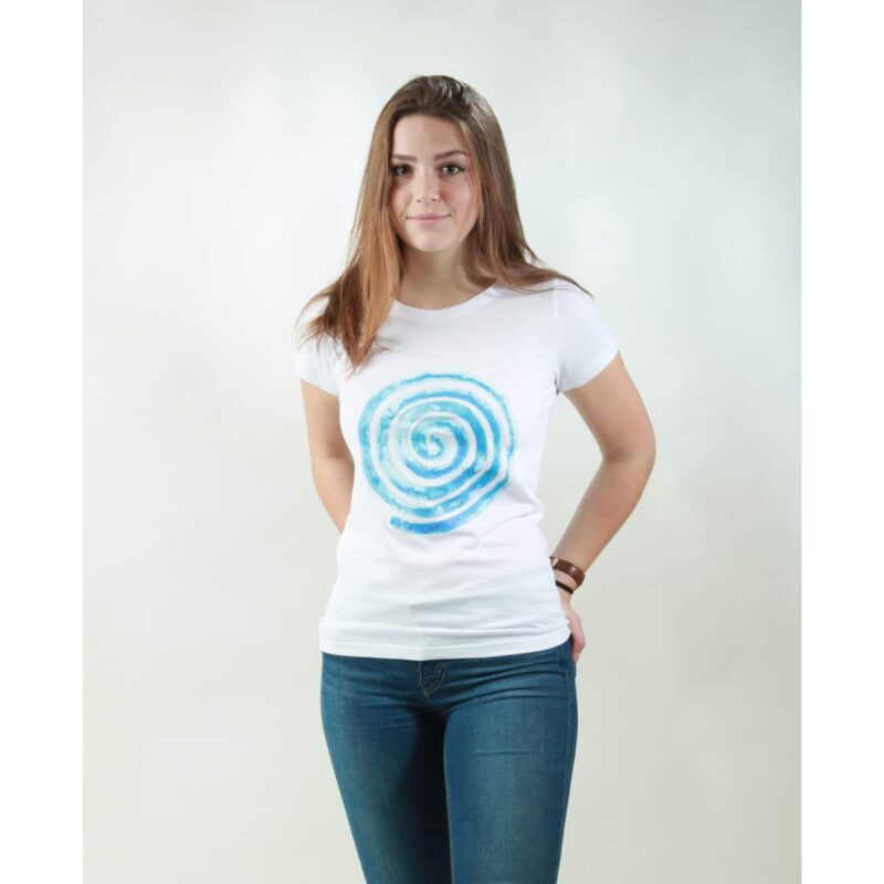 t-shirt damen loop white
