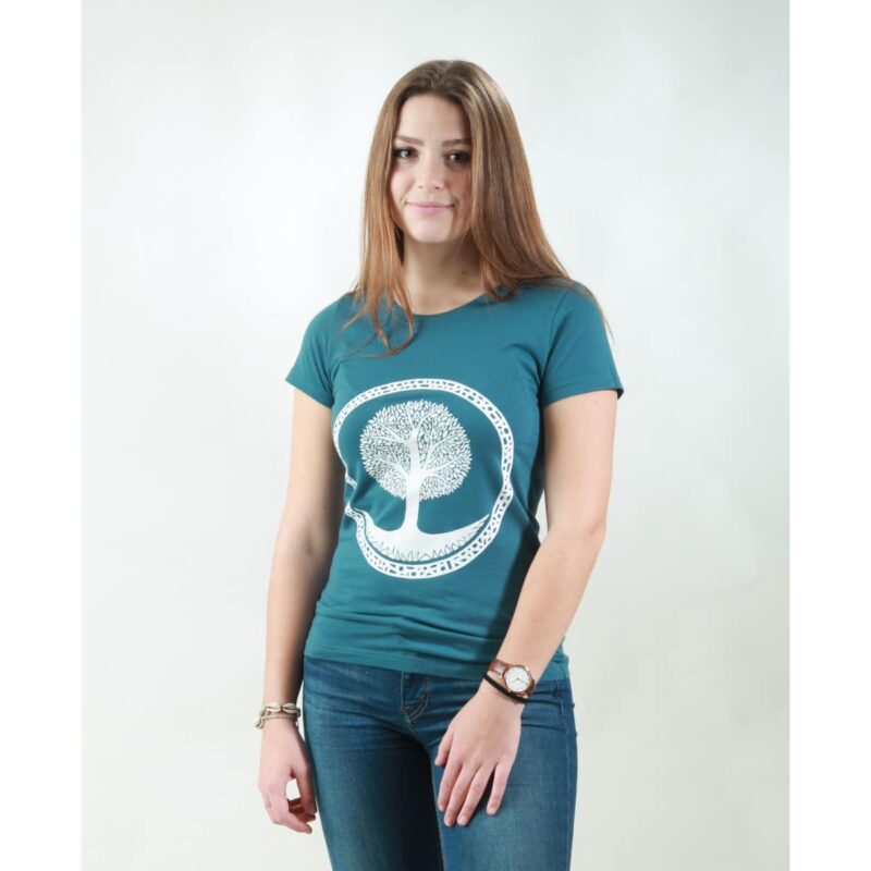 t-shirt damen tree teal