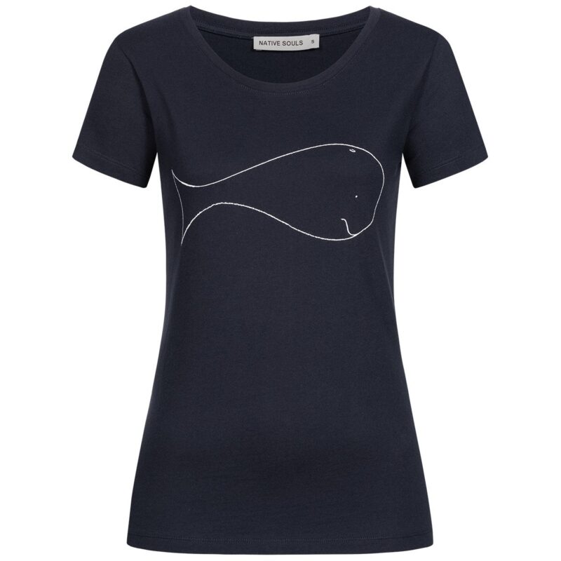T-Shirt Damen - Whale - navy