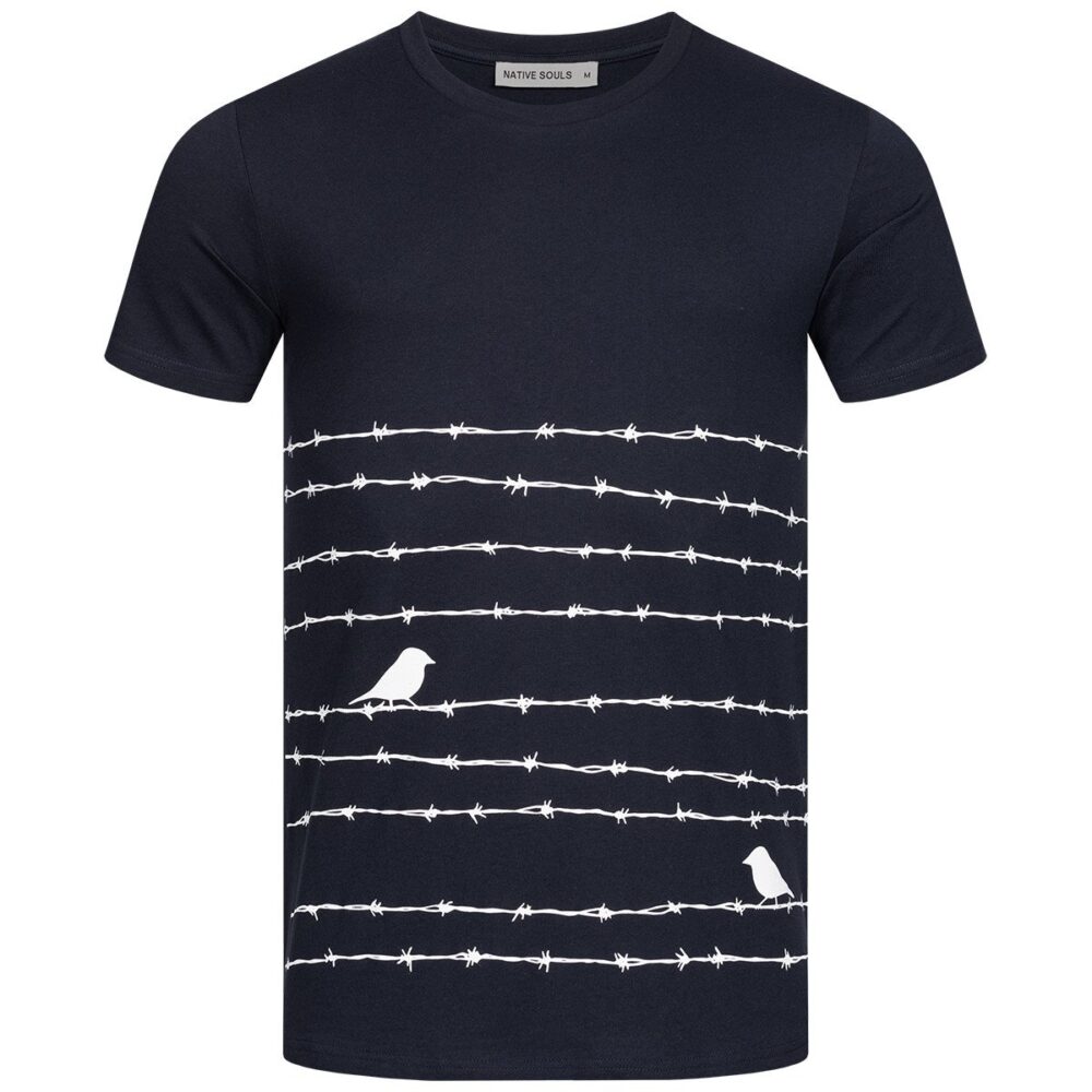 T-Shirt Herren - Barbwire - navy
