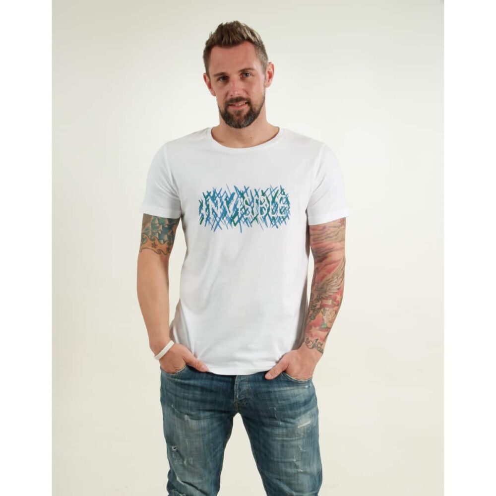 t-shirt herren invisible white