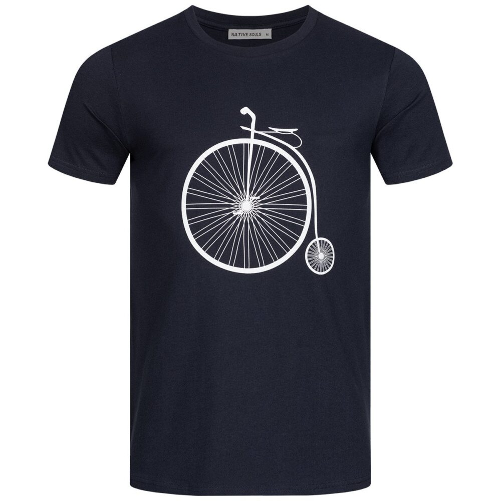 T-Shirt Herren - Retro Bike - navy