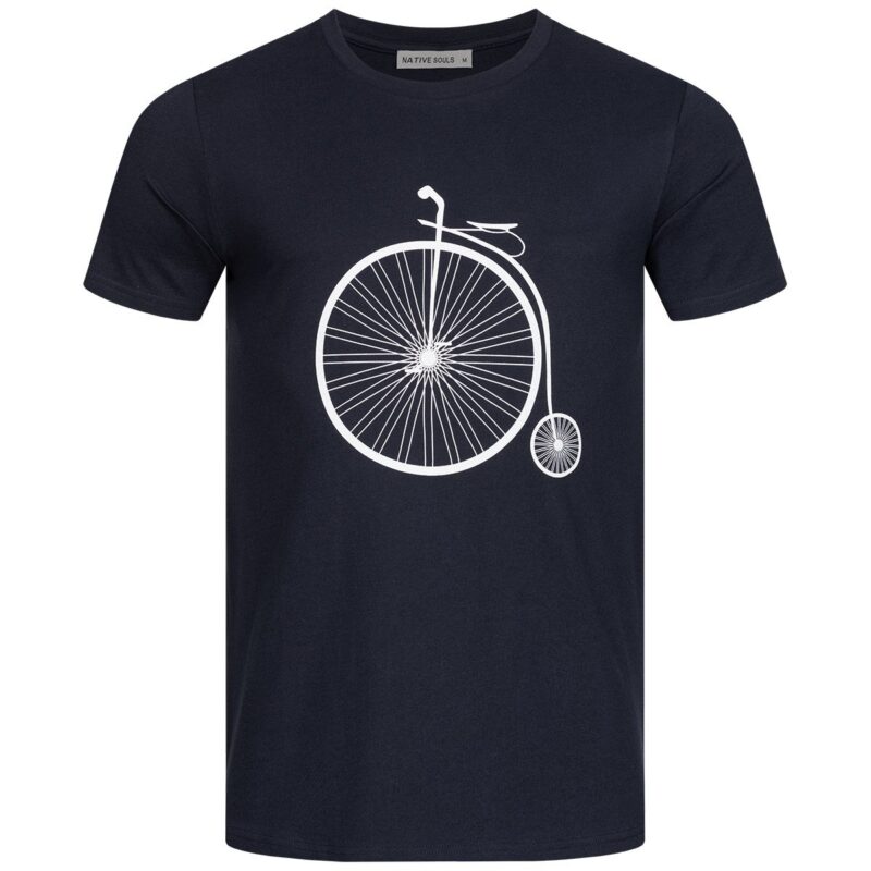 T-Shirt Herren - Retro Bike - navy