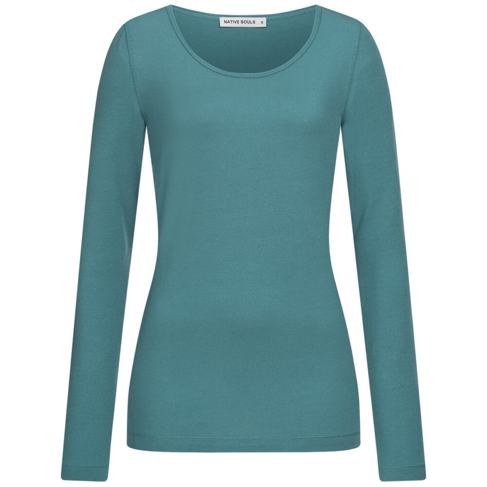 Tencel Longsleeve Damen - dark petrol