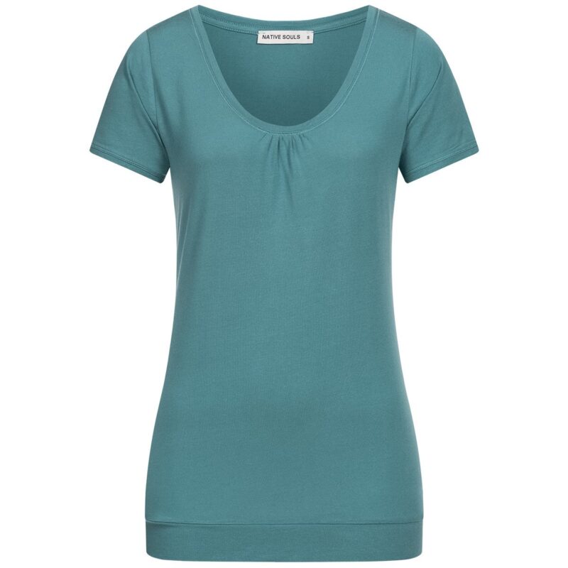Tencel T-Shirt Damen - dark petrol