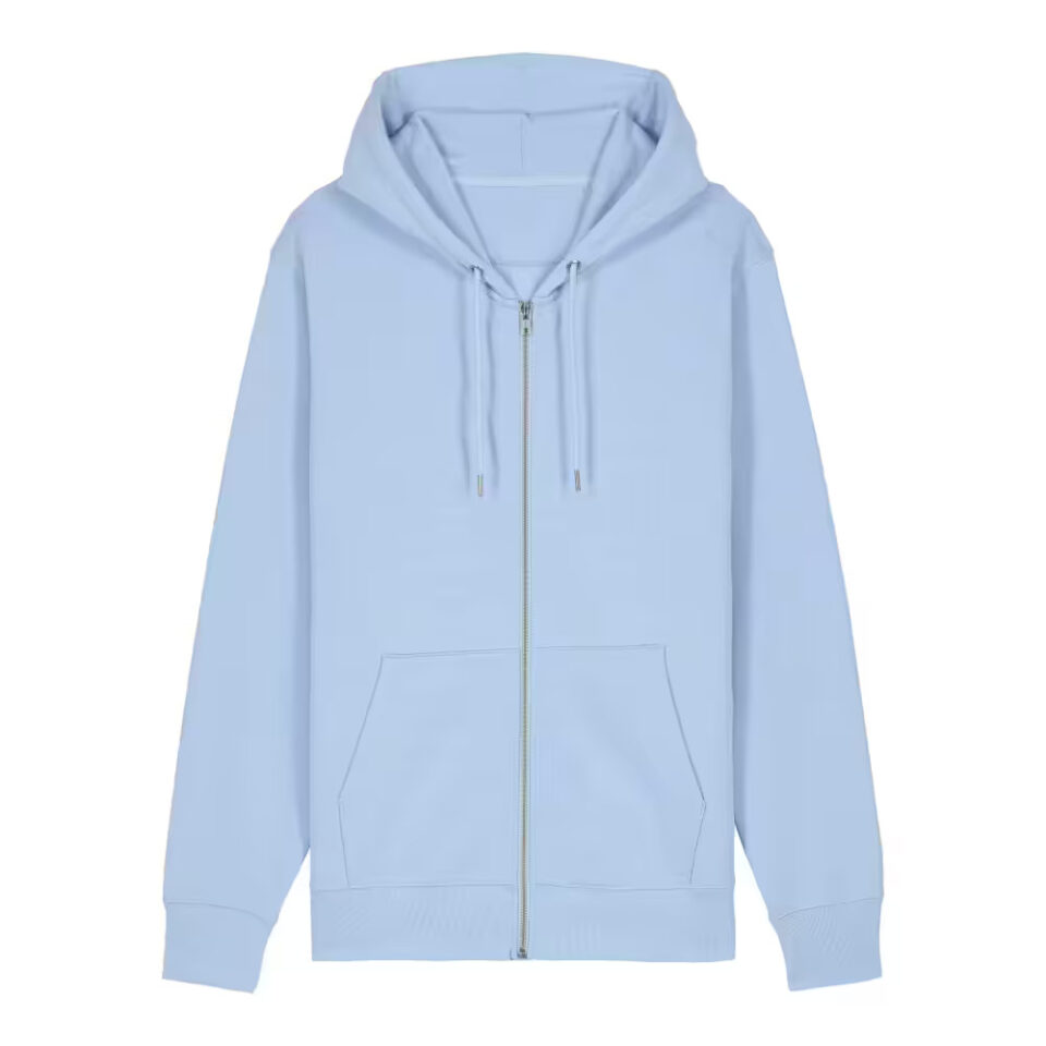 Zip-Hoodie Herren light blue